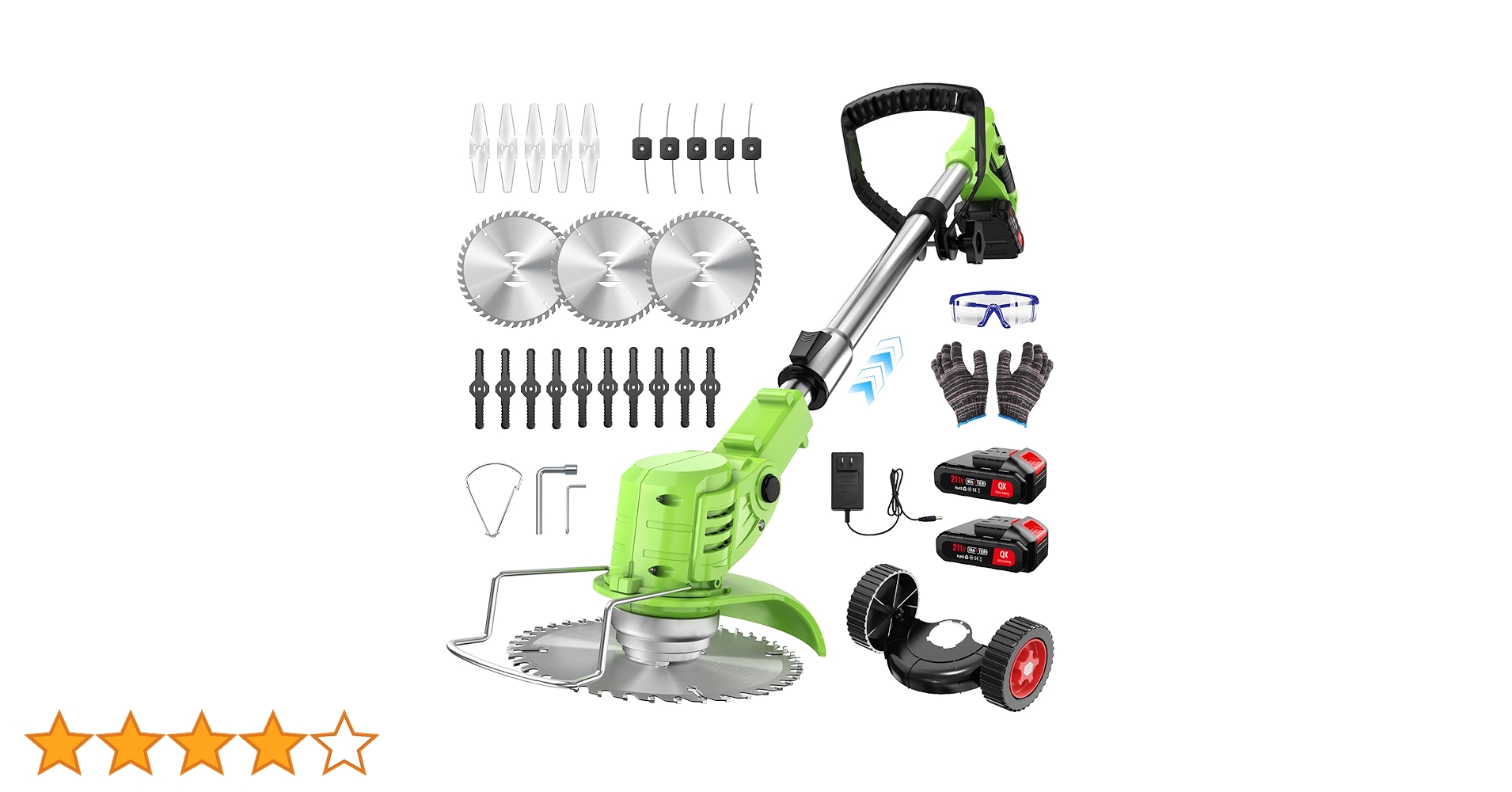 ⭐草刈り機 充電式 4000mAhのバッテリー総容量 強力電動草刈り機 Amazon.co.jp: 草刈り機 充電式 高性能 21V 4000mAhのバッテリー
